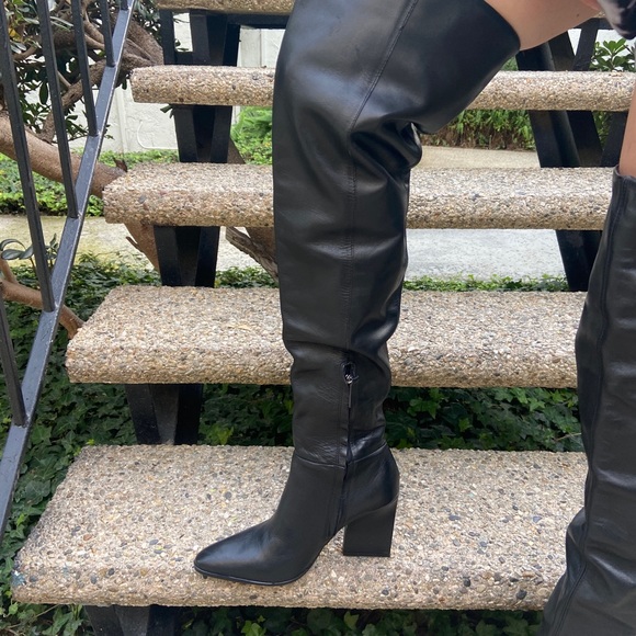 🖤 Leather Thigh High Boots ZARA - Picture 3 of 9